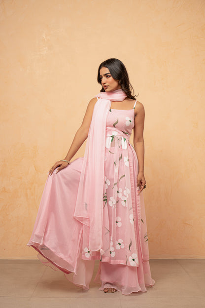 VAIDEHI LAVENDAR HANDPAINTED KURTA SET