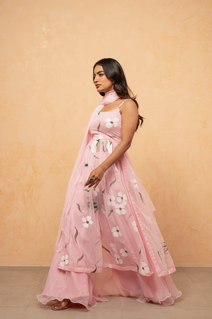 VAIDEHI LAVENDAR HANDPAINTED KURTA SET