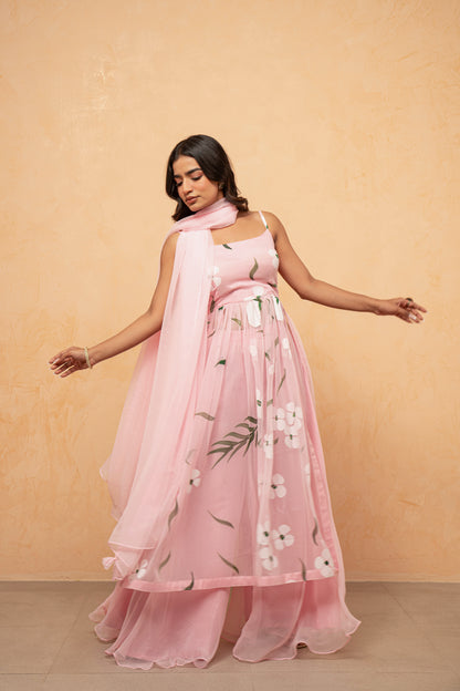 VAIDEHI LAVENDAR HANDPAINTED KURTA SET