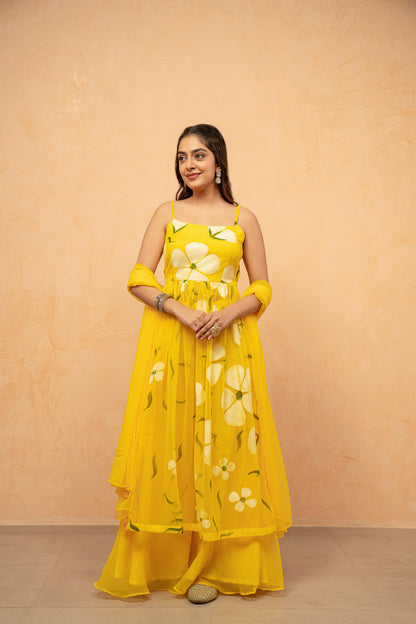 VAIDEHI LAVENDAR HANDPAINTED KURTA SET