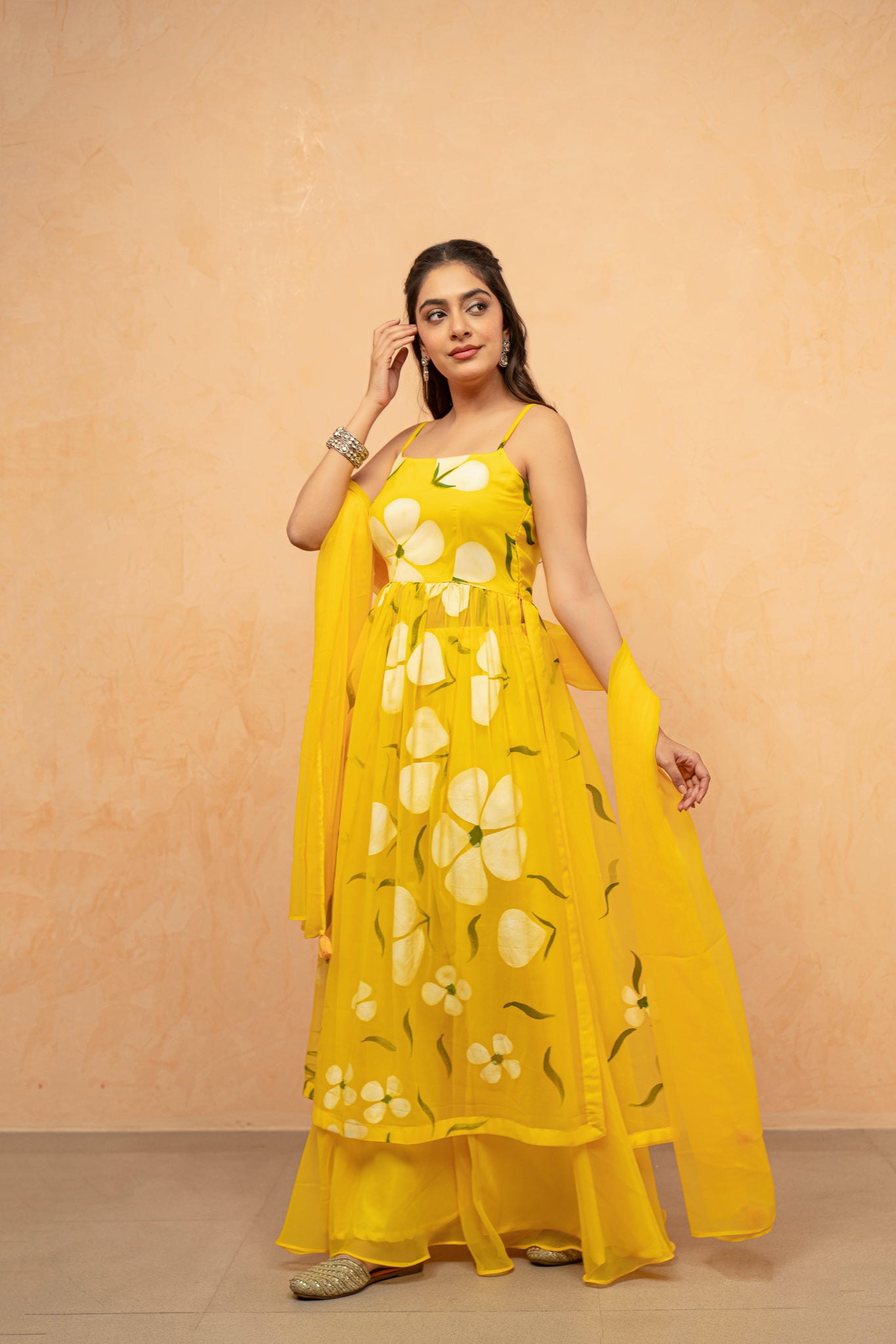 VAIDEHI LAVENDAR HANDPAINTED KURTA SET