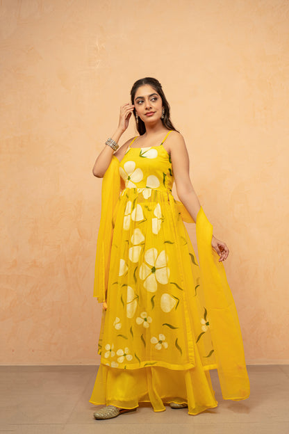 VAIDEHI LAVENDAR HANDPAINTED KURTA SET