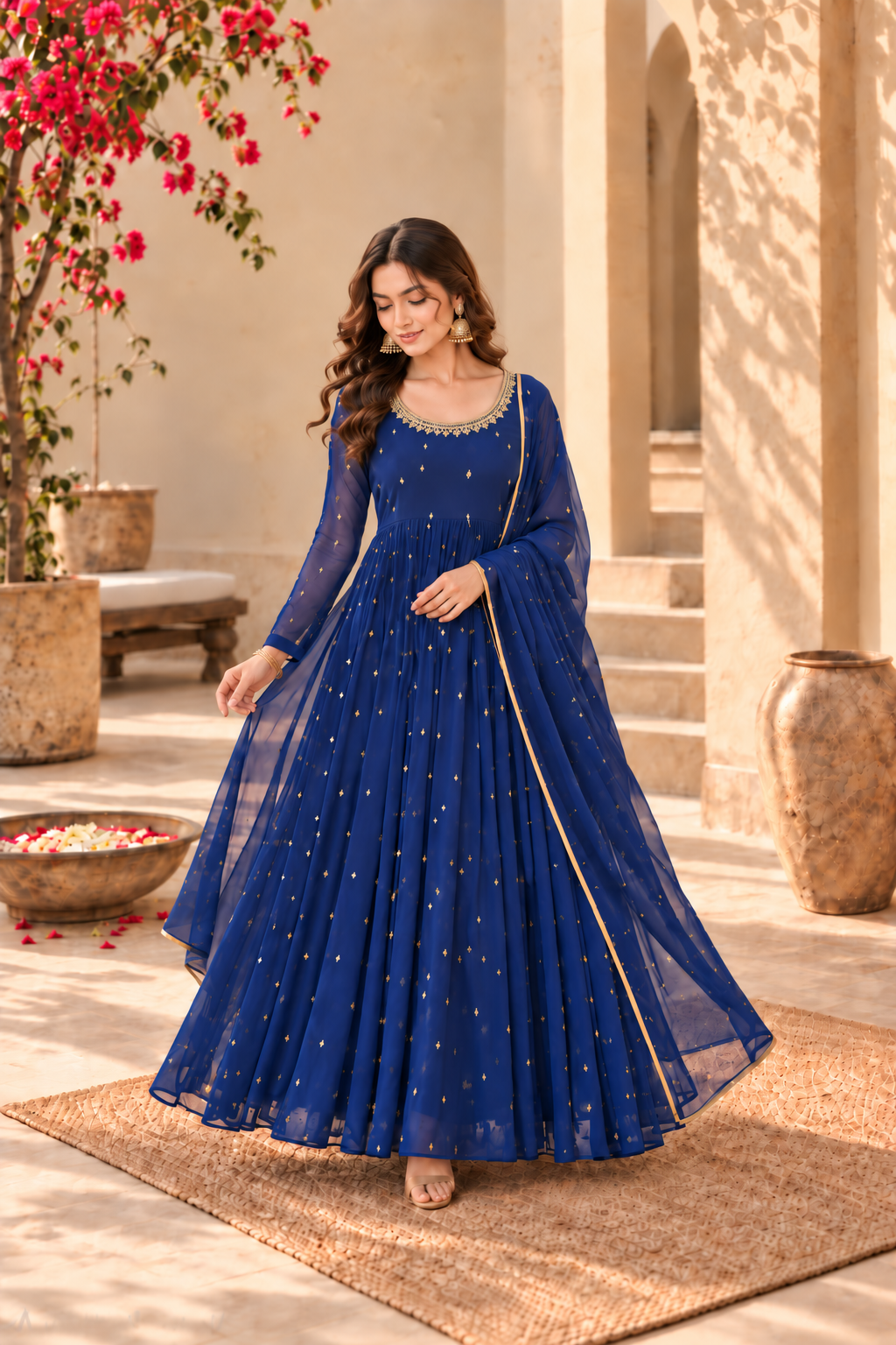 ANUPRIYA NAVY FESTIVE ANARKALI SET