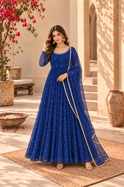 ANUPRIYA NAVY FESTIVE ANARKALI SET