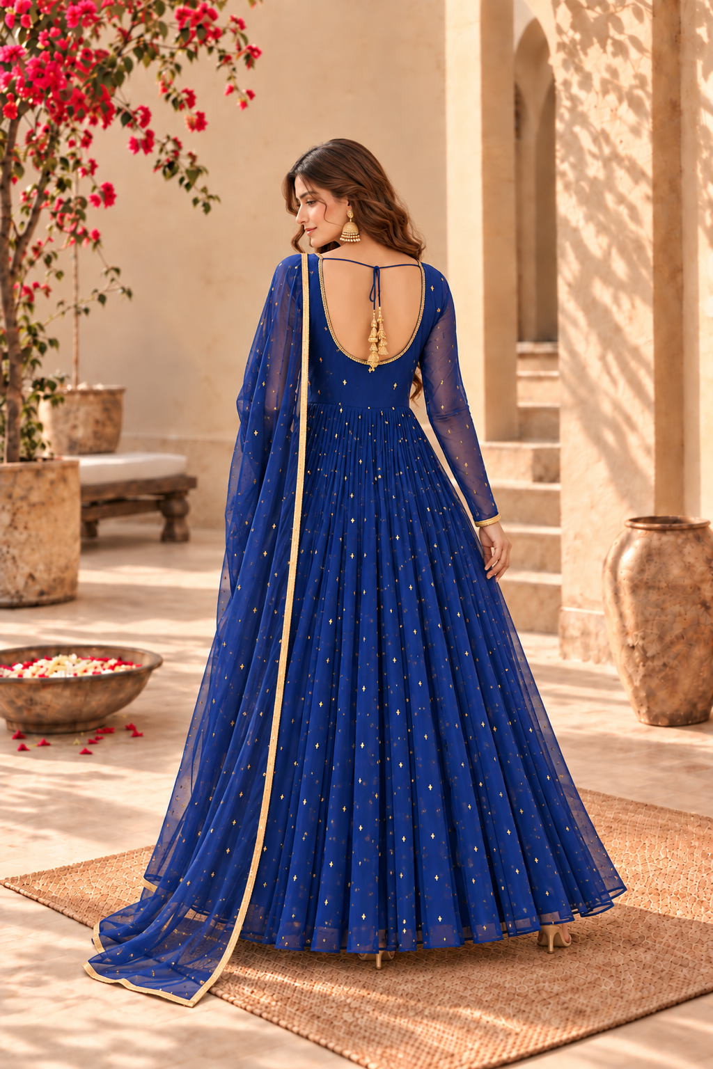 ANUPRIYA NAVY FESTIVE ANARKALI SET
