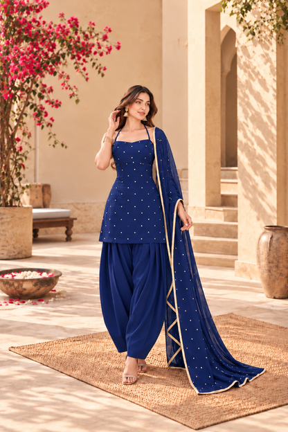 SAMAIRA NAVY FESTIVE FARSHI SALWAR SET