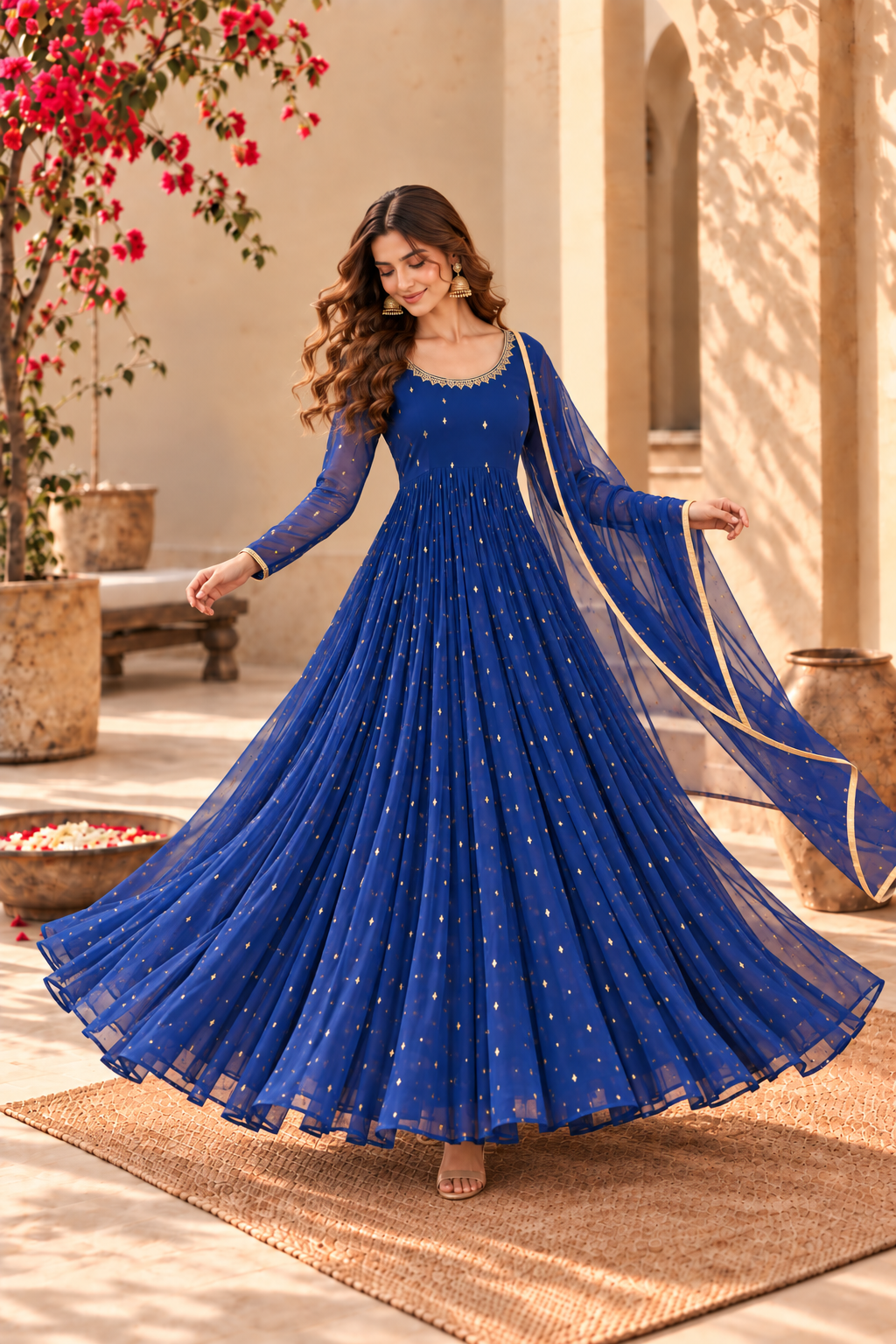 ANUPRIYA NAVY FESTIVE ANARKALI SET
