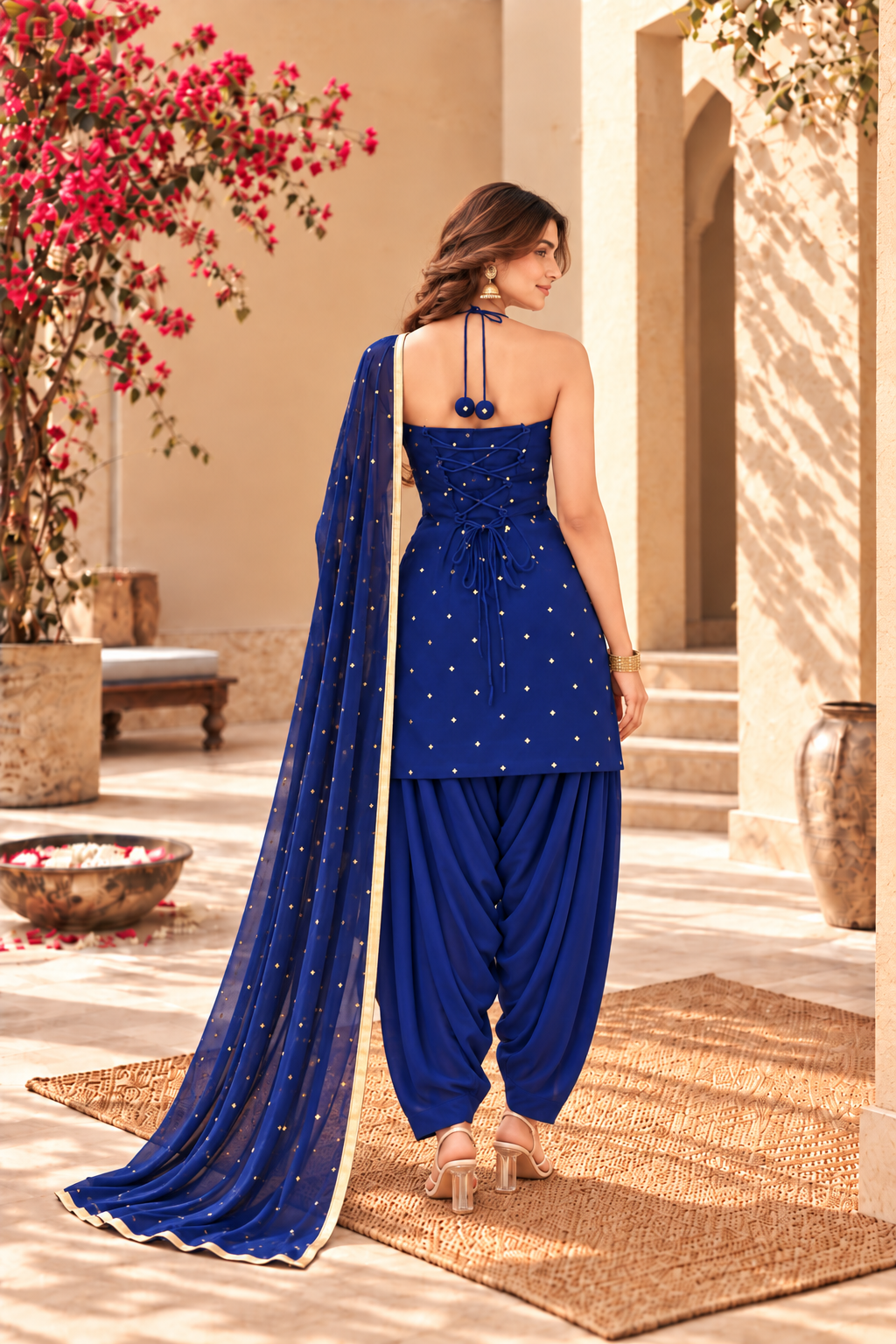 SAMAIRA NAVY FESTIVE FARSHI SALWAR SET