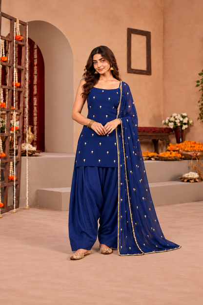 ANJANA NAVY FESTIVE FARSHI SALWAR SET