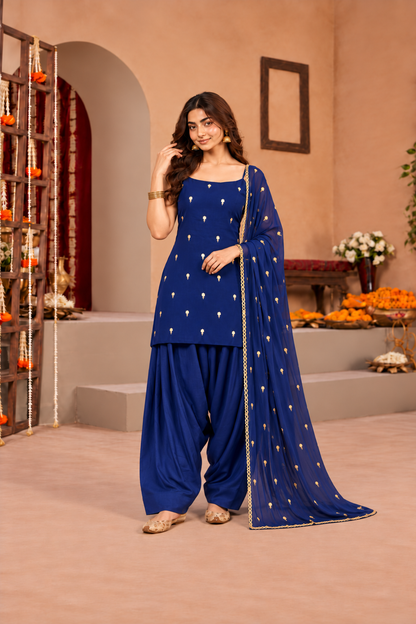 ANJANA NAVY FESTIVE FARSHI SALWAR SET