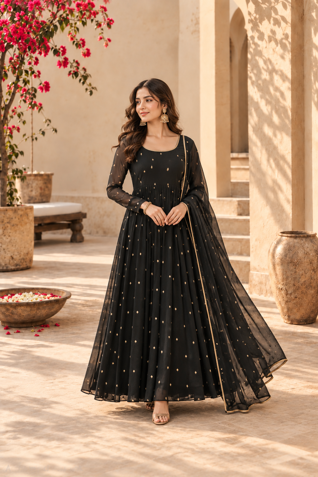 BHARGAVI BLACK FESTIVE ANARKALI SET