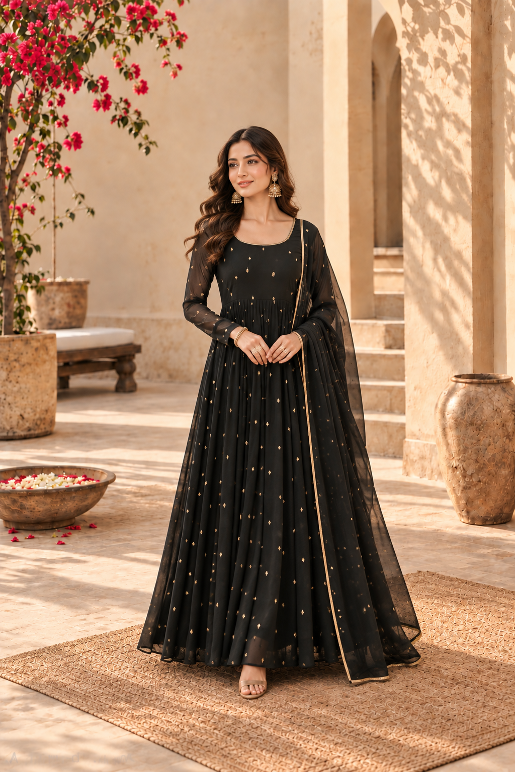 BHARGAVI BLACK FESTIVE ANARKALI SET