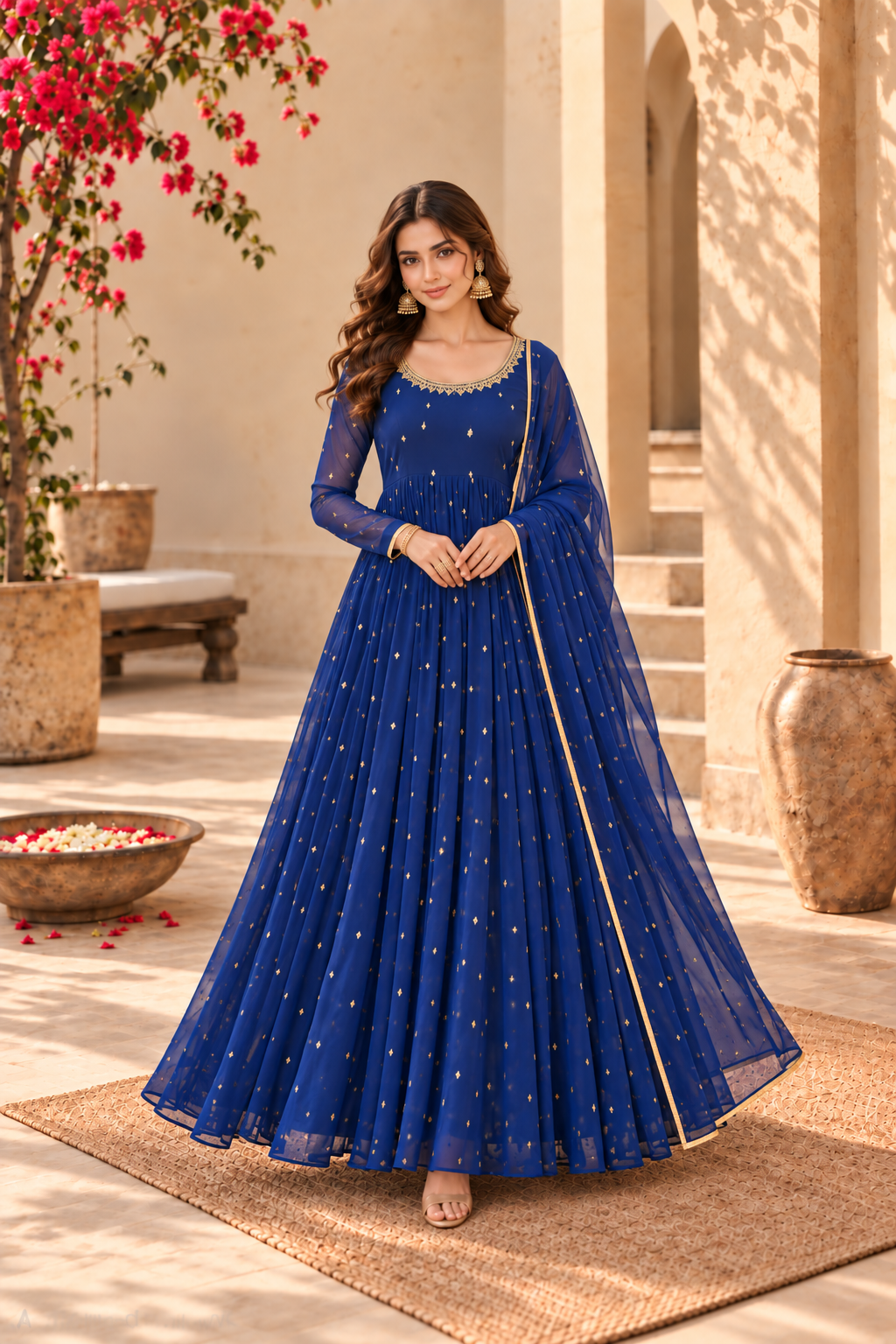 ANUPRIYA NAVY FESTIVE ANARKALI SET
