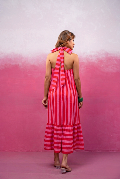 IVANA YELLOW STRIPED MAXI DRESS