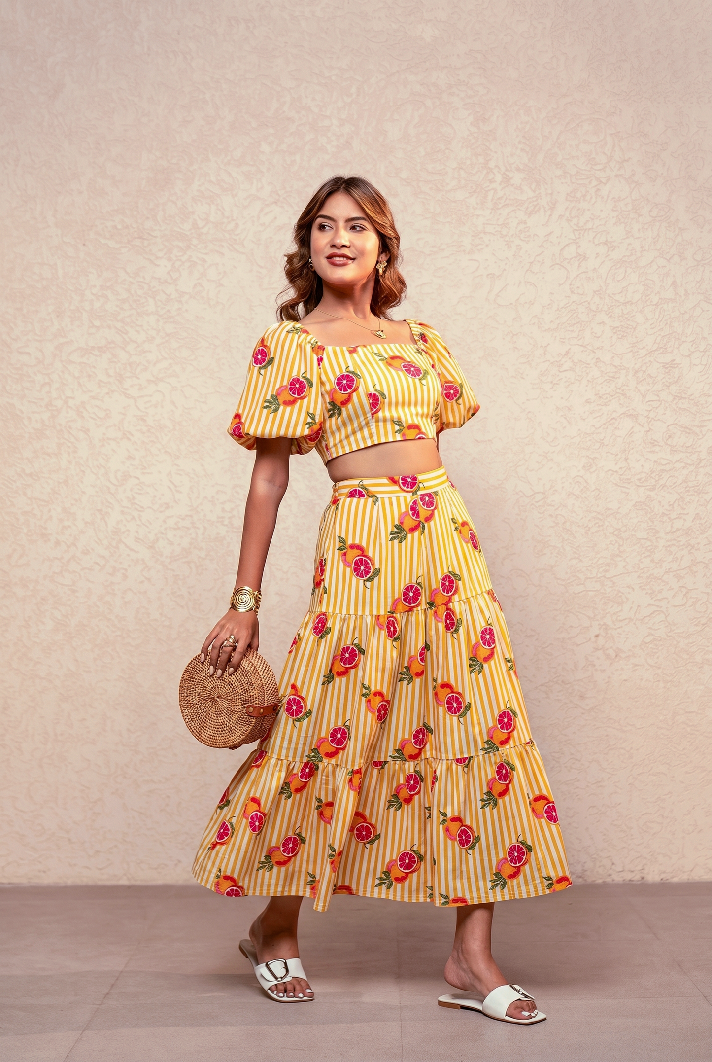CHLOE PINK STRIPED COORD SET