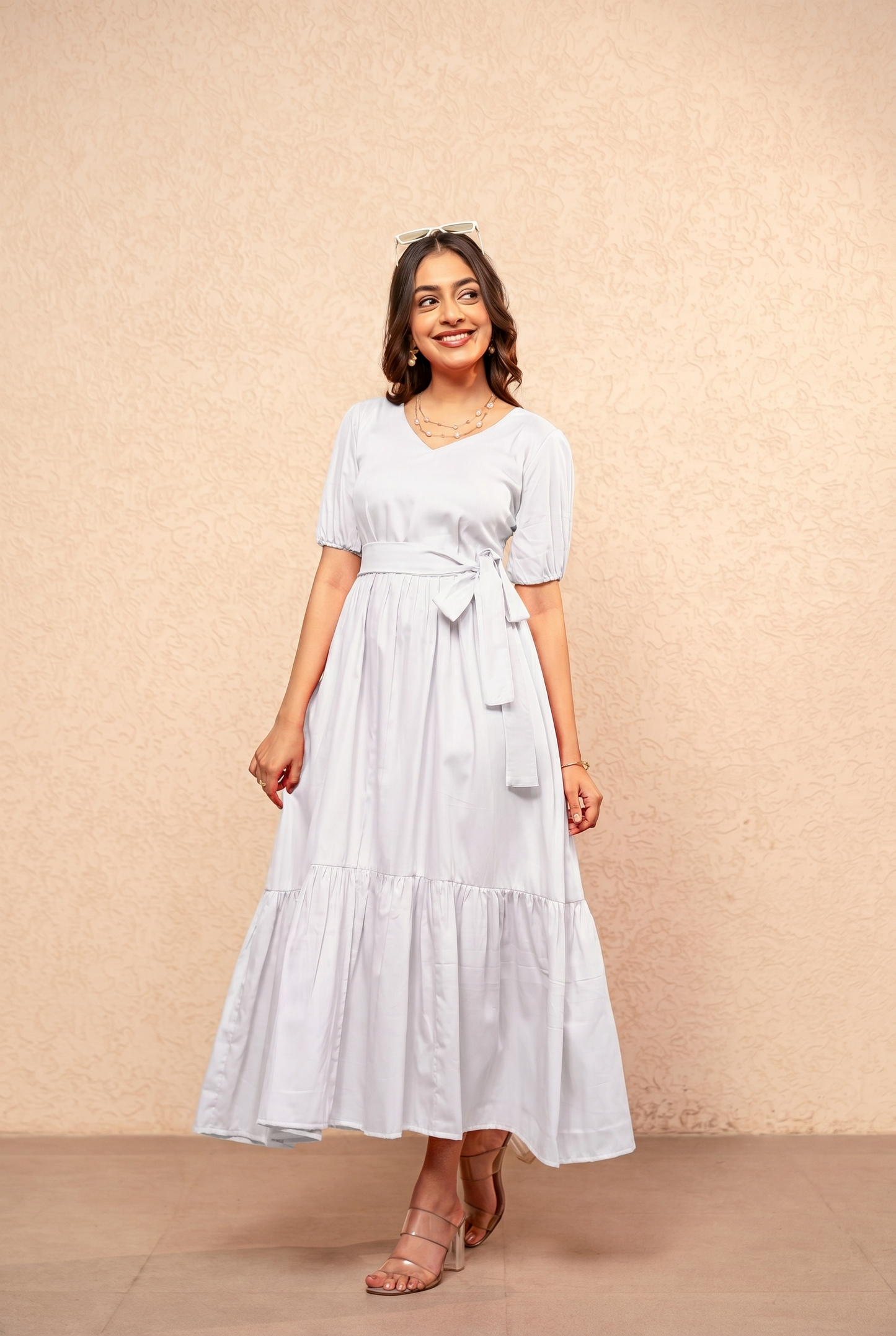 VIRELLE WHITE MAXI DRESS
