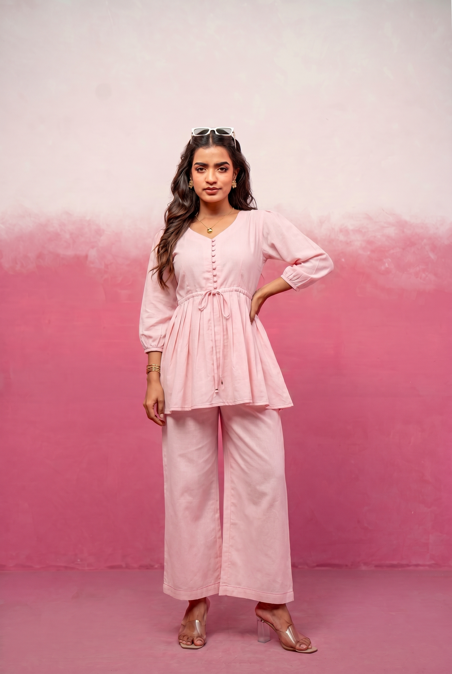SRISHA PINK COORD SET