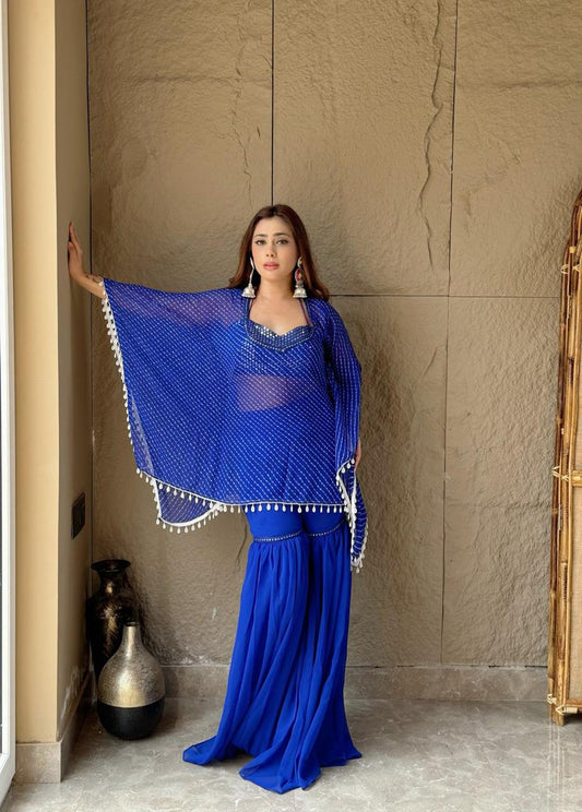 ANAYA ROYAL BLUE MOTHRA CO-ORD SET